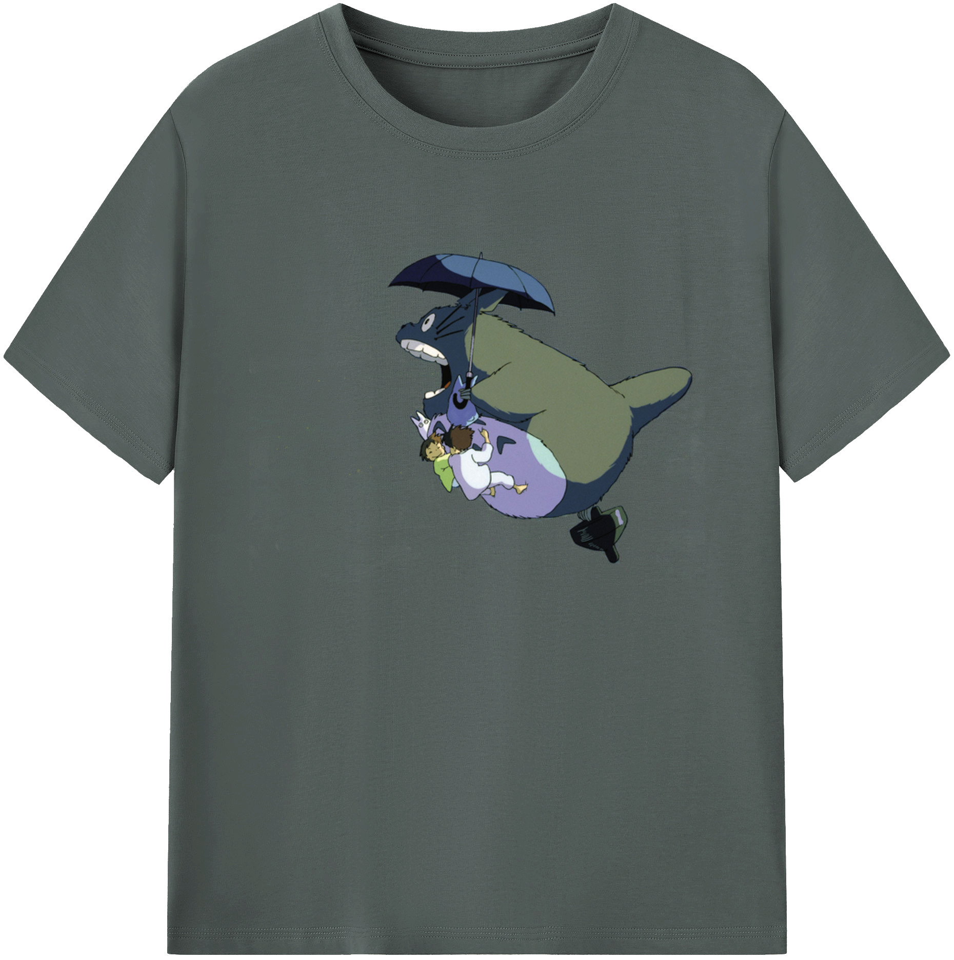 （画像用） となりのトトロ 草壁メイ 草壁サツキ My Neighbor Totoro Satsuki Kusakabe Mei Kusakabe 綿100％ メンズ半袖Tシャツ｜肌触りやわらか＆通気性